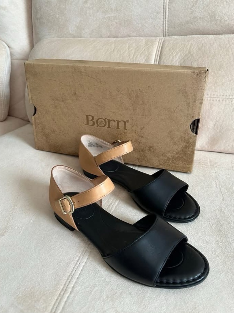 NEW Born Leather Colorblock Peep Toe Sandals | Stylish, Classy, Timeless Style